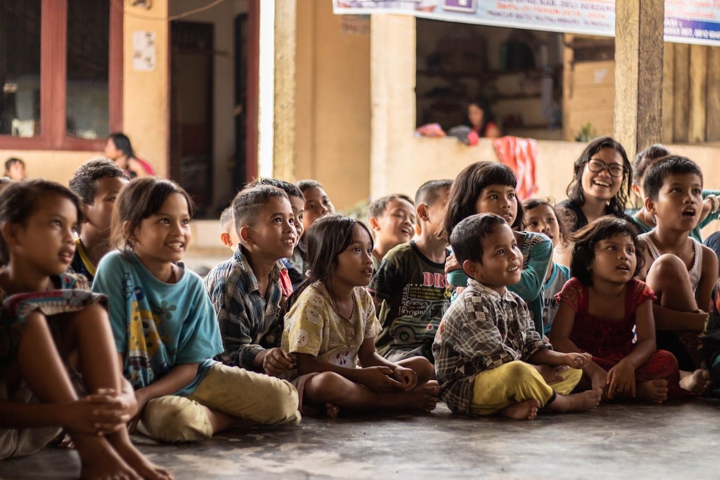 A child from an underprivileged family receiving support
