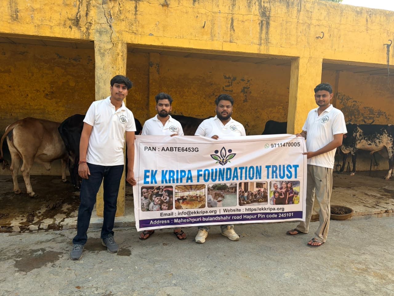 EK Kripa Foundation team supporting people during a field activity